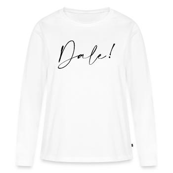 D’accord - T-shirt manches longues Premium bio Femme - blanc - Devant - Julia (174cm)