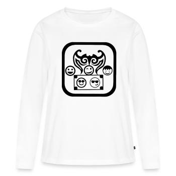 Crazy boys - Women's Premium Organic Long Sleeve Shirt - white - Front - Julia (174cm)