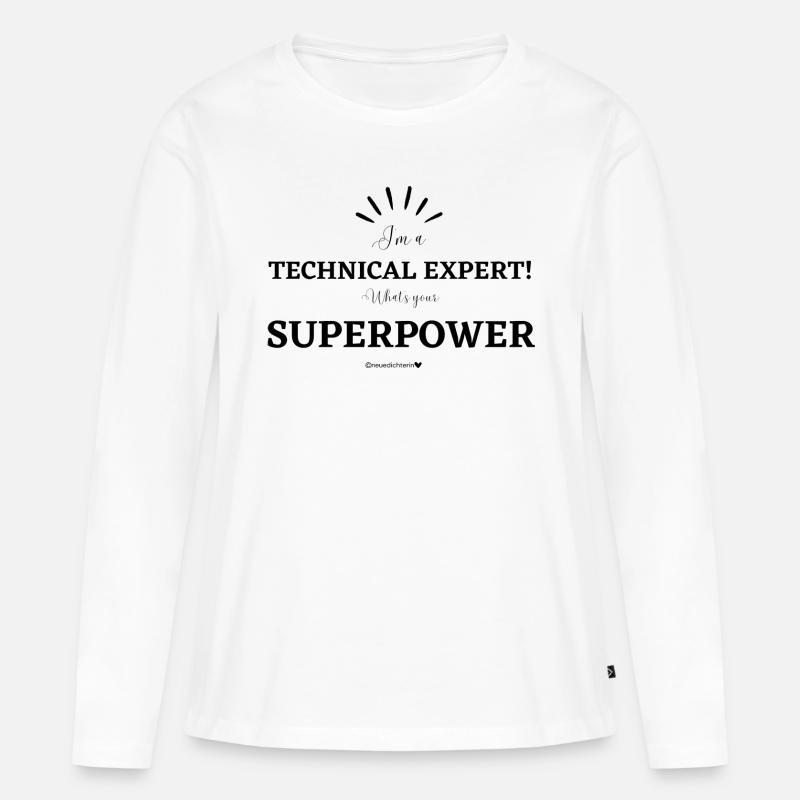 Technical Expert - Frauen Premium Bio Langarmshirt - Weiß