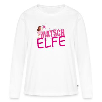 Muddy run shirt mud Matsch Lauf Elfe Team Frau - Frauen Premium Bio Langarmshirt - Weiß - Vorne - Julia (174cm)