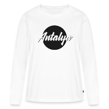 Antalya - T-shirt manches longues Premium bio Femme - blanc - Devant - Julia (174cm)
