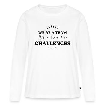 Challenges - Frauen Premium Bio Langarmshirt - Weiß - Vorne - Julia (174cm)