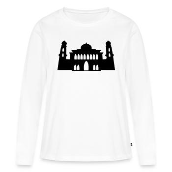 moschee silhouette - Frauen Premium Bio Langarmshirt - Weiß - Vorne - Julia (174cm)