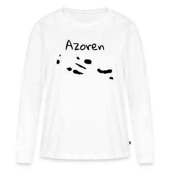 Azoren Portugal Atlantik Insel Urlaub - Frauen Premium Bio Langarmshirt - Weiß - Vorne - Julia (174cm)