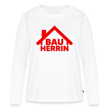 Bauherrin Hausbau Eigenheim Baustelle Haus Frauen - Frauen Premium Bio Langarmshirt - Weiß - Vorne - Julia (174cm)