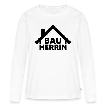 Bauherrin Hausbau Eigenheim Baustelle Haus Frauen - Frauen Premium Bio Langarmshirt - Weiß - Vorne - Julia (174cm)