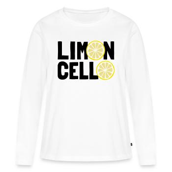 Limoncello, liqueur de citron, Limoncino, Italie - T-shirt manches longues Premium bio Femme - blanc - Devant - Julia (174cm)