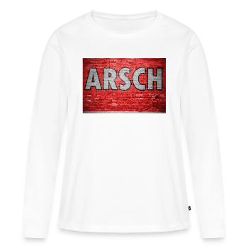 Graffiti de mur de briques de cul - T-shirt manches longues Premium bio Femme - blanc - Devant - Julia (174cm)