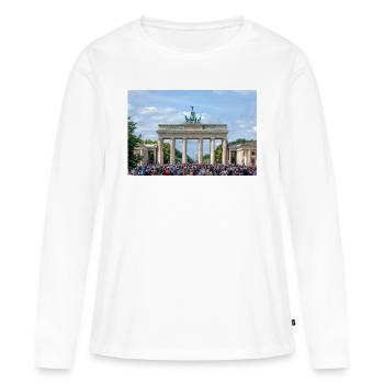 Brandenburger Tor - Frauen Premium Bio Langarmshirt - Weiß - Vorne - Julia (174cm)