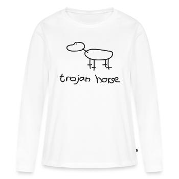 Trojan Horse - Women's Premium Organic Long Sleeve Shirt - white - Front - Julia (174cm)