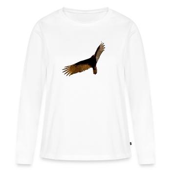 Raptor in the sky in flight - Women's Premium Organic Long Sleeve Shirt - white - Front - Julia (174cm)