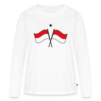 Fußball Soccer - Frauen Premium Bio Langarmshirt - Weiß - Vorne - Julia (174cm)
