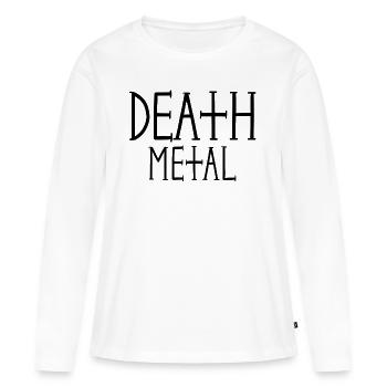 Death metal - T-shirt manches longues Premium bio Femme - blanc - Devant - Julia (174cm)