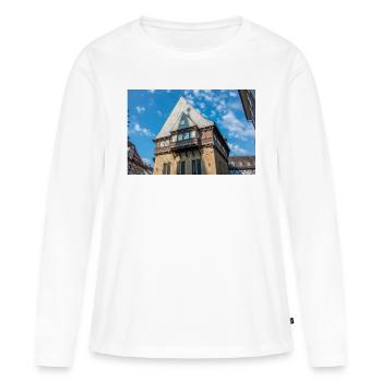 historische Bäckergilde Goslar - Frauen Premium Bio Langarmshirt - Weiß - Vorne - Julia (174cm)
