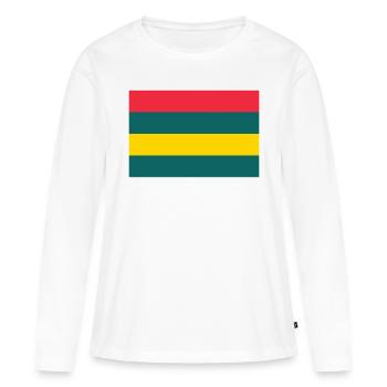 Mauritius island / Flag of Mauritius - Women's Premium Organic Long Sleeve Shirt - white - Front - Julia (174cm)