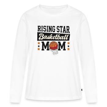 Rising Star Basketball Mom - Women's Premium Organic Long Sleeve Shirt - white - Front - Julia (174cm)