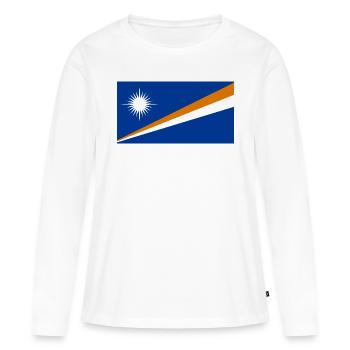 Îles Marshall - T-shirt manches longues Premium bio Femme - blanc - Devant - Julia (174cm)