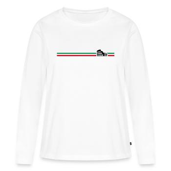 Italie - Colisée de Rome - T-shirt manches longues Premium bio Femme - blanc - Devant - Julia (174cm)