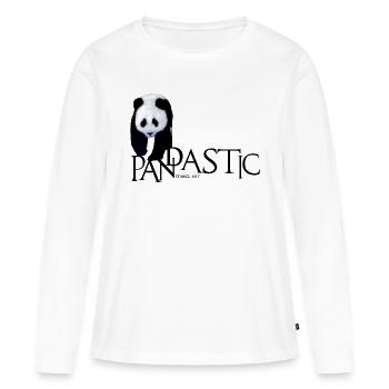Pandastique - T-shirt manches longues Premium bio Femme - blanc - Devant - Julia (174cm)