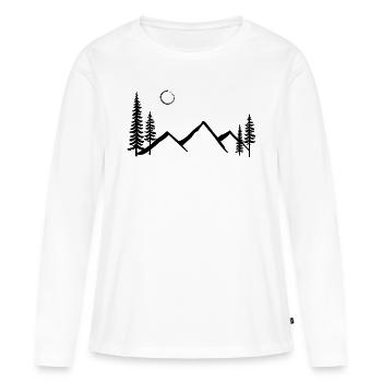 Explorer - T-shirt manches longues Premium bio Femme - blanc - Devant - Julia (174cm)