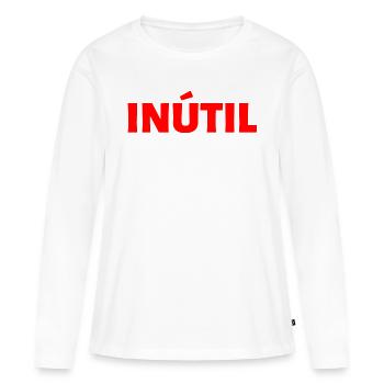 nutzlos Spanisch Sprache - Frauen Premium Bio Langarmshirt - Weiß - Vorne - Julia (174cm)