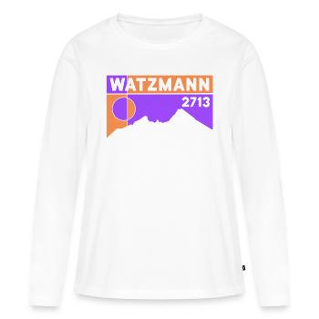 Watzmann traversant la randonnée en montagne de Berchtesgaden - T-shirt manches longues Premium bio Femme - blanc - Devant - Julia (174cm)