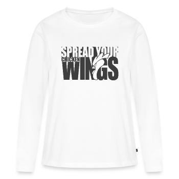 Spread Your Black Wings - Frauen Premium Bio Langarmshirt - Weiß - Vorne - Julia (174cm)