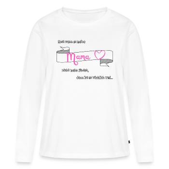 Maman trouvatrice - T-shirt manches longues Premium bio Femme - blanc - Devant - Julia (174cm)
