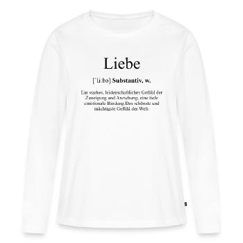 Liebe Definition Dictionary - Frauen Premium Bio Langarmshirt - Weiß - Vorne - Julia (174cm)