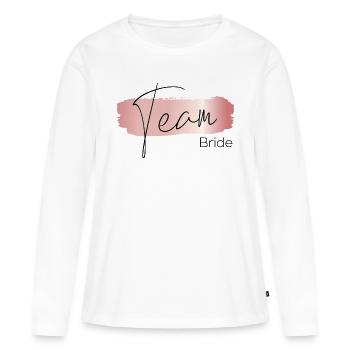 Team Bride Shirts - Women's Premium Organic Long Sleeve Shirt - white - Front - Julia (174cm)