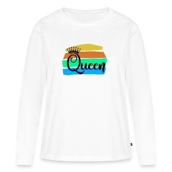 Queen - Women's Premium Organic Long Sleeve Shirt - white - Front - Julia (174cm)