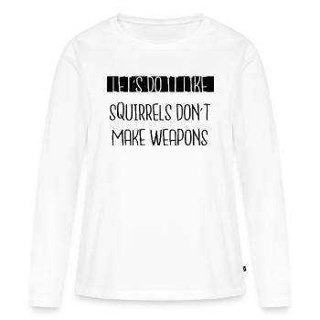 Cœur Fierté Oiseau Mouvement pour la Paix Présent Famille - T-shirt manches longues Premium bio Femme - blanc - Devant - Julia (174cm)