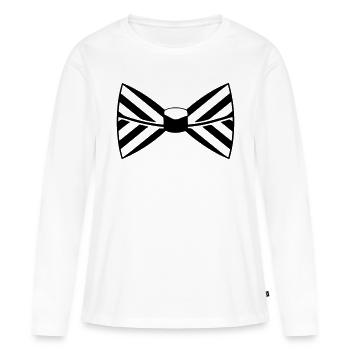Tie - Women's Premium Organic Long Sleeve Shirt - white - Front - Julia (174cm)