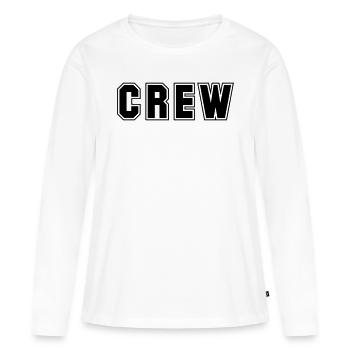 Équipe Crew Sport - T-shirt manches longues Premium bio Femme - blanc - Devant - Julia (174cm)