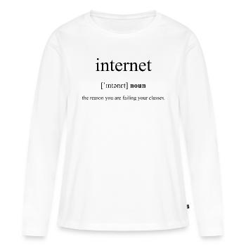 Internet Definition Dictionary - Frauen Premium Bio Langarmshirt - Weiß - Vorne - Julia (174cm)