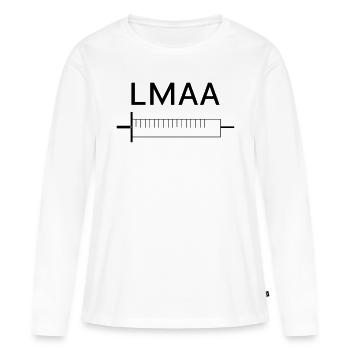 spritze lmaa - Frauen Premium Bio Langarmshirt - Weiß - Vorne - Julia (174cm)