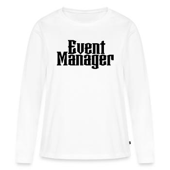 Shirt Event Manager - Frauen Premium Bio Langarmshirt - Weiß - Vorne - Julia (174cm)