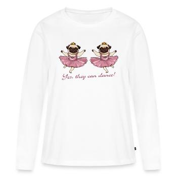 Yes, they can dance! Yes, they can dance! - Women's Premium Organic Long Sleeve Shirt - white - Front - Julia (174cm)