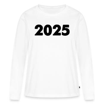 2025 - T-shirt manches longues Premium bio Femme - blanc - Devant - Julia (174cm)