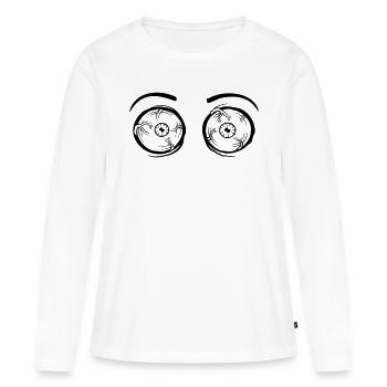 Monster 2 crazy eyes - Women's Premium Organic Long Sleeve Shirt - white - Front - Julia (174cm)