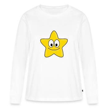 STERN - KINDER - BABYS - GESCHENKIDEEN - Frauen Premium Bio Langarmshirt - Weiß - Vorne - Julia (174cm)
