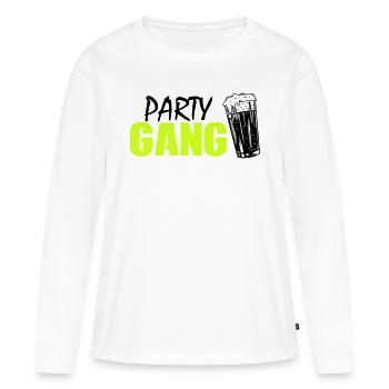 Party Gang - Frauen Premium Bio Langarmshirt - Weiß - Vorne - Julia (174cm)