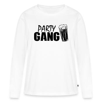 Party Gang - Frauen Premium Bio Langarmshirt - Weiß - Vorne - Julia (174cm)