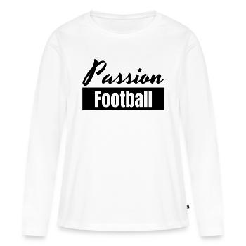 la passion du football - T-shirt manches longues Premium bio Femme - blanc - Devant - Julia (174cm)
