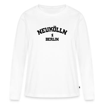 Neukölln - Berlin - Allemagne - T-shirt manches longues Premium bio Femme - blanc - Devant - Julia (174cm)