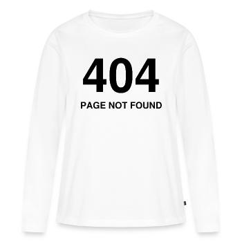 404 page not found - T-shirt manches longues Premium bio Femme - blanc - Devant - Julia (174cm)