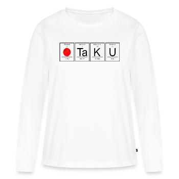 Otaku Chemisches Element Japan Flagge - Frauen Premium Bio Langarmshirt - Weiß - Vorne - Julia (174cm)
