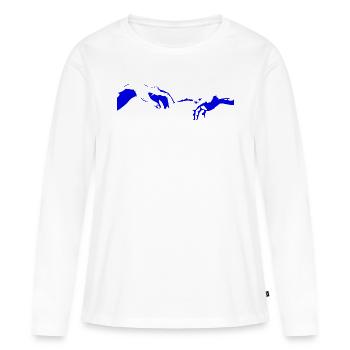 The Creation of Adam - Women's Premium Organic Long Sleeve Shirt - white - Front - Julia (174cm)