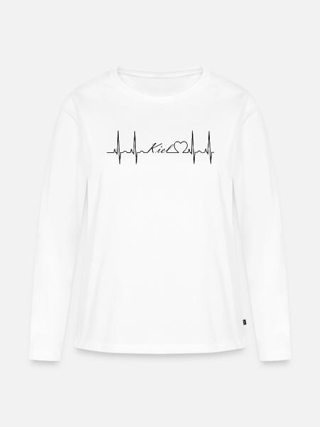 Kiel - Frauen Premium Bio Langarmshirt - Weiß
