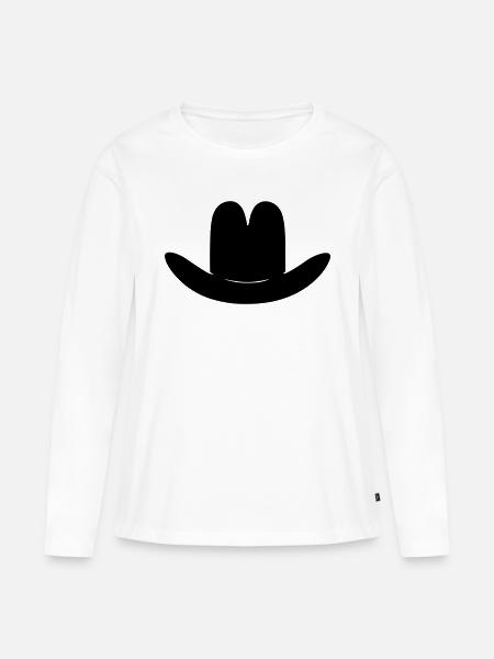 hat - Women's Premium Organic Long Sleeve Shirt - white